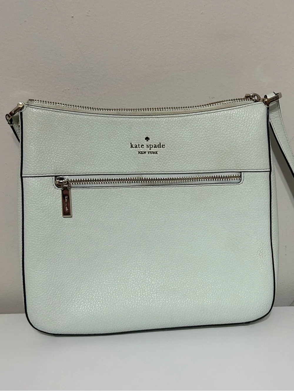Kate Spade Charlotte Street Irini Crossbody, Mint Green, Pebbled Leather